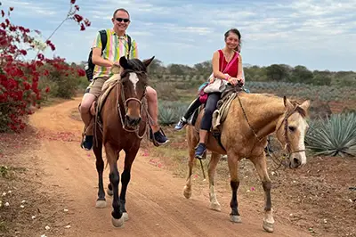 Horseback ride through agave plantation near Mazatlan